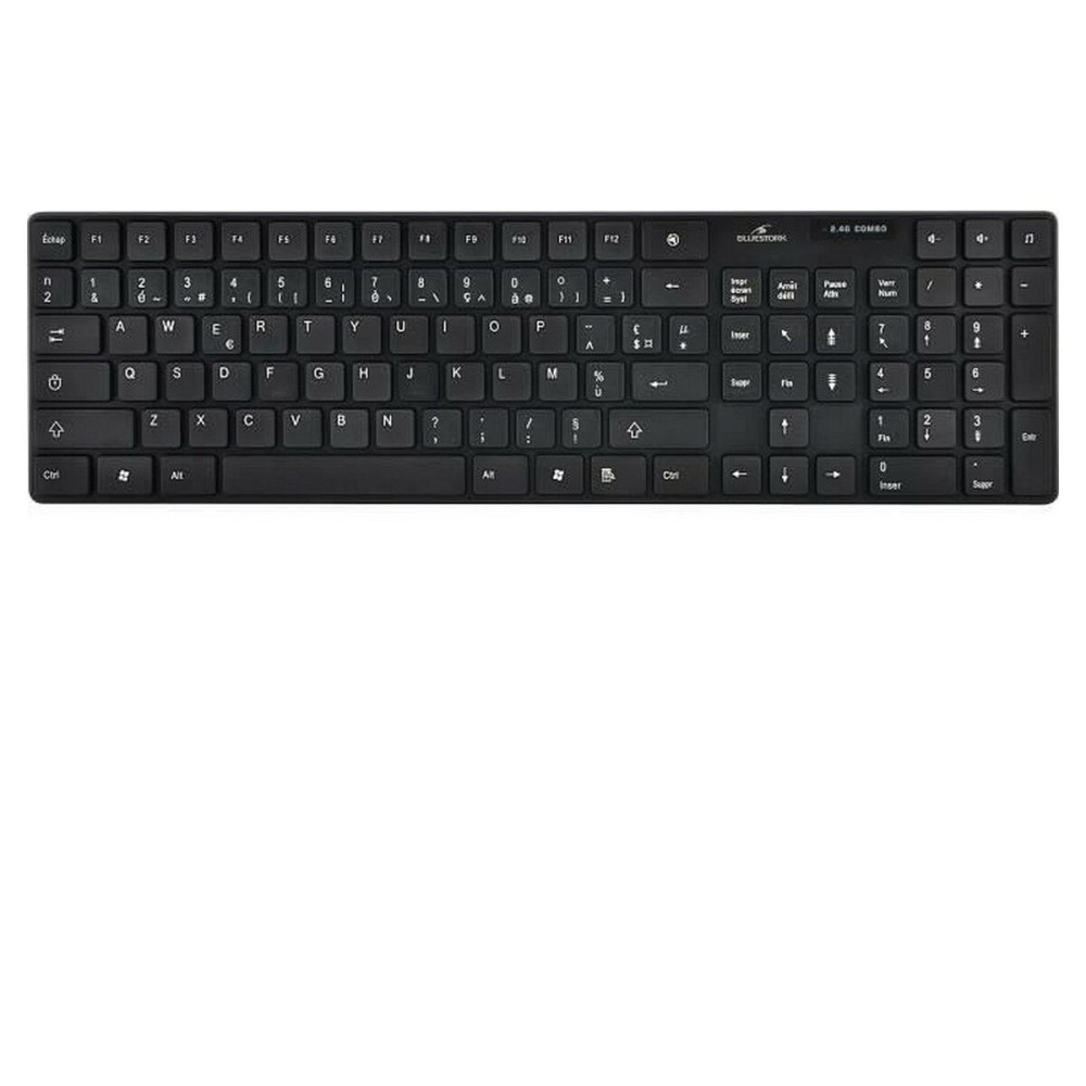 Tastatur mit Maus Bluestork BLU3760162063431 AZERTY Schwarz