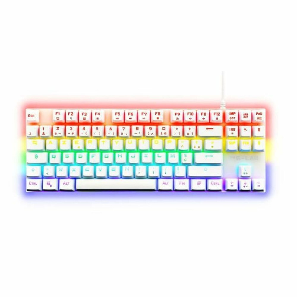 Gaming Keyboard The G-Lab Mercury AZERTY White