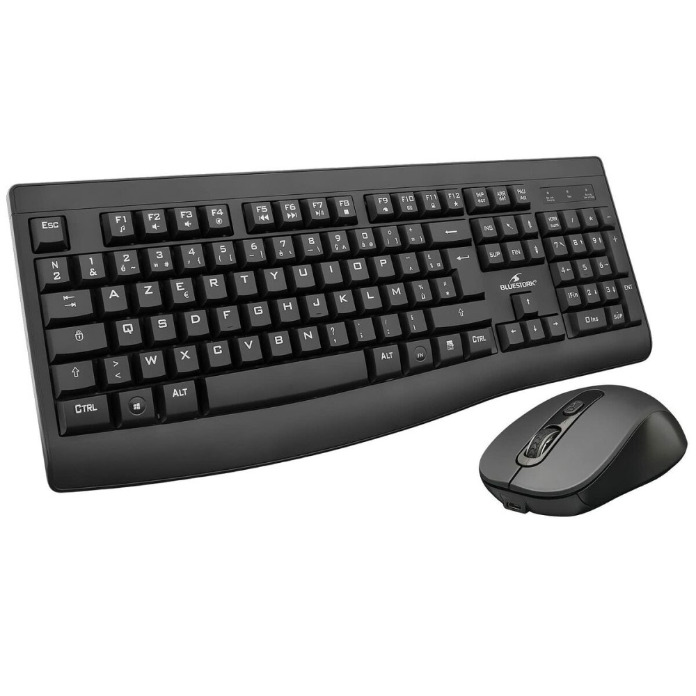 clavier et souris Bluestork Clavier Souris Sans Fil Noir