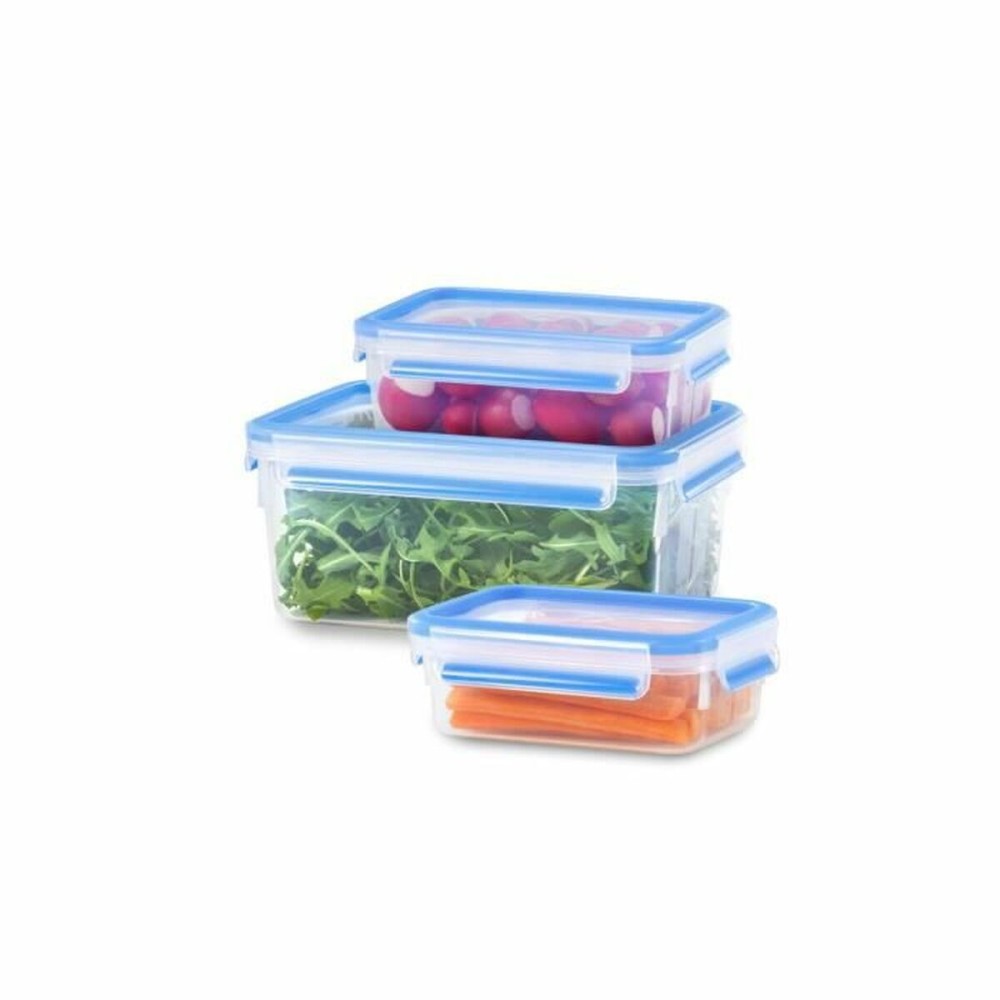 Set of Stackable Hermetically-sealed Kitchen Containers Tefal Plastic (3 Pieces)