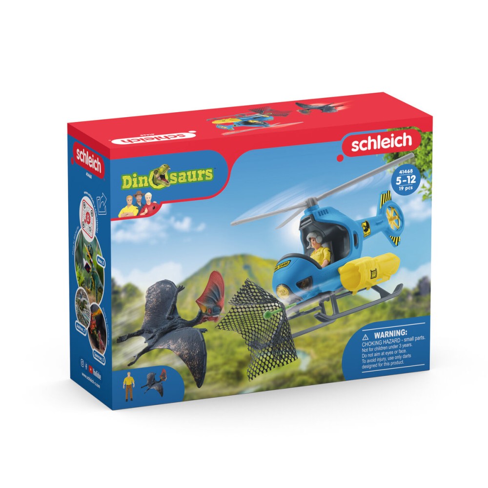 Hélicoptère Schleich Dinosaurs + 5 Ans 19 Pièces