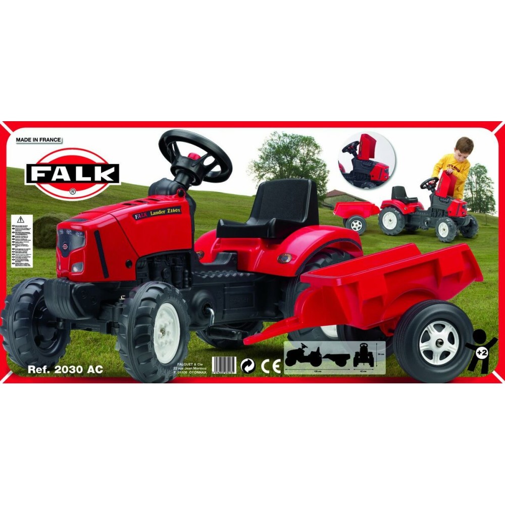 Pedal Tractor Falk Lander Z160X Red