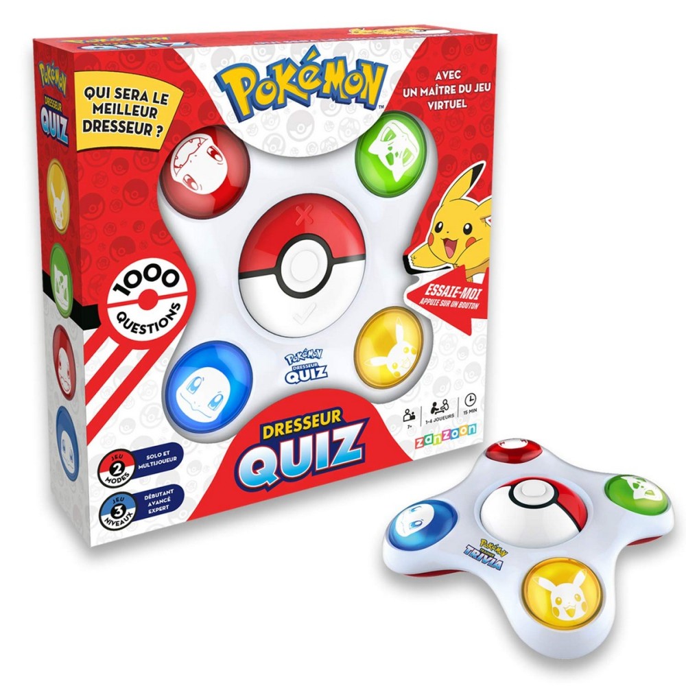 Jeu de questions-réponses Pokémon Bandai Trainer Quiz Électronique Interactif (Français)