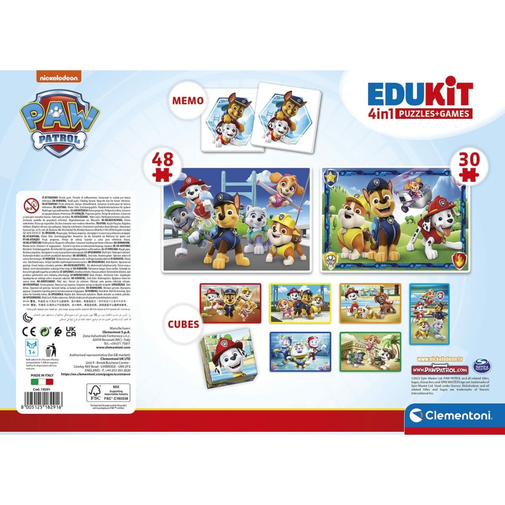 Set de 4 Puzzles The Paw Patrol Clementoni Edukit