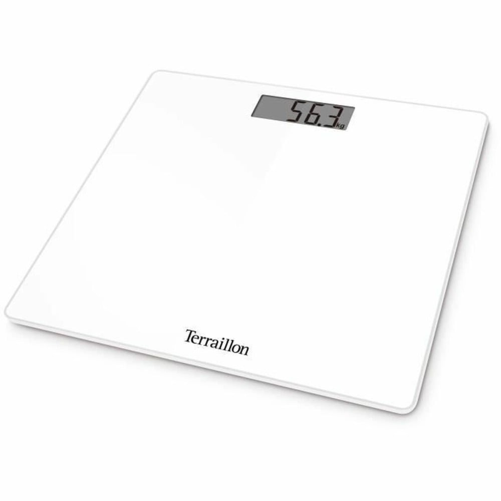 Digital Bathroom Scales Terraillon Tsquare White Glass