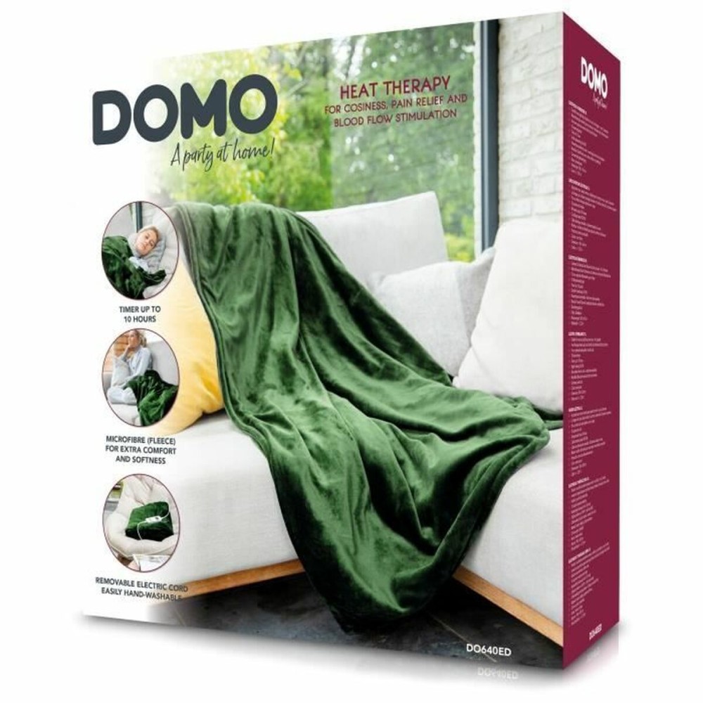 Housse de matelas électrique DOMO 2 personnes Franela Vert 180 x 160 cm