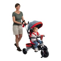 Tricycle Mondo On & Go Moovi Explore Rouge Convertible Pliable Rotation des sièges