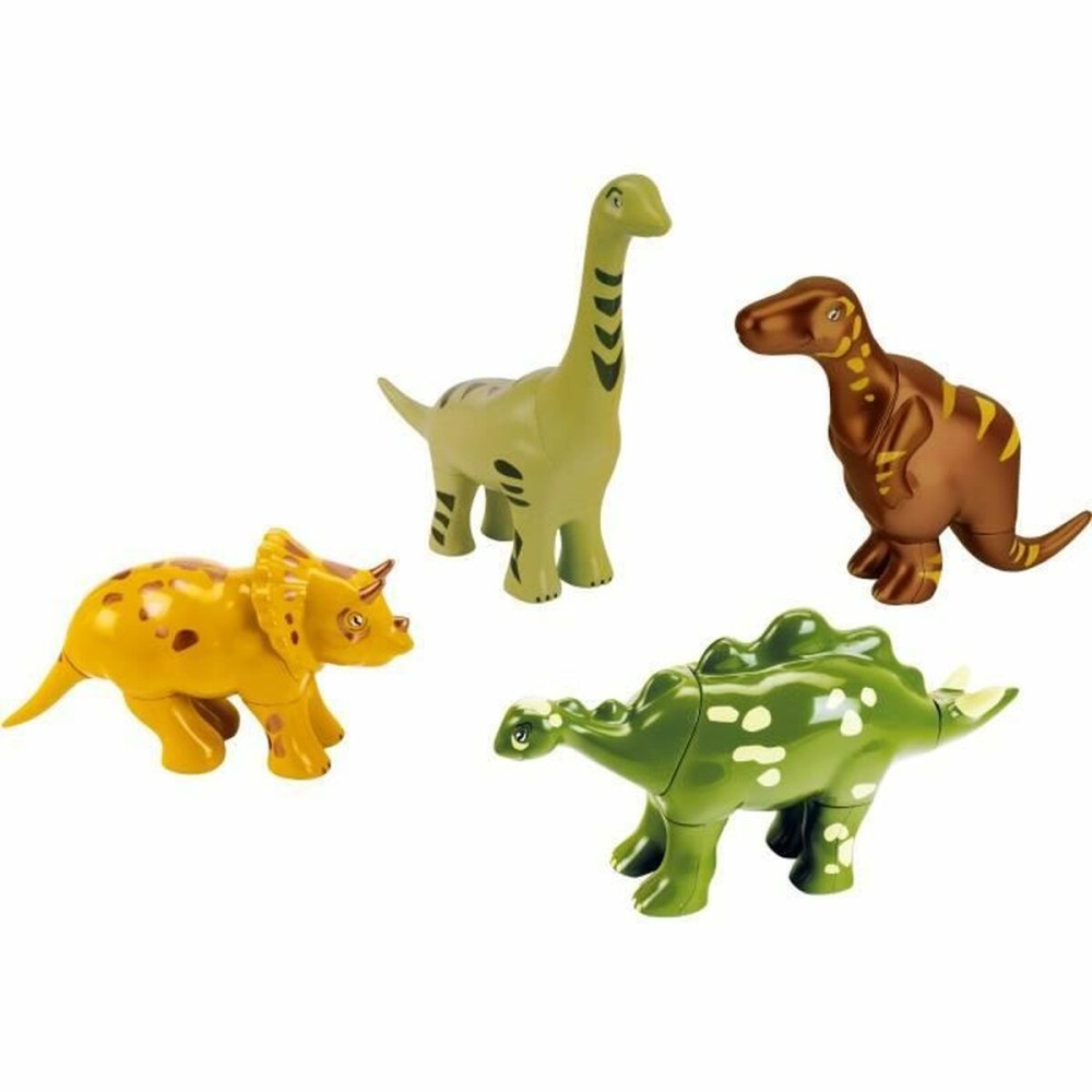 Konstruktionsspiel Klein Magnet Dino Puzzle Bunt