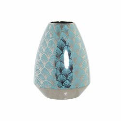 Vase DKD Home Decor Turquoise Porcelain Oriental (18 x 18 x 24 cm)