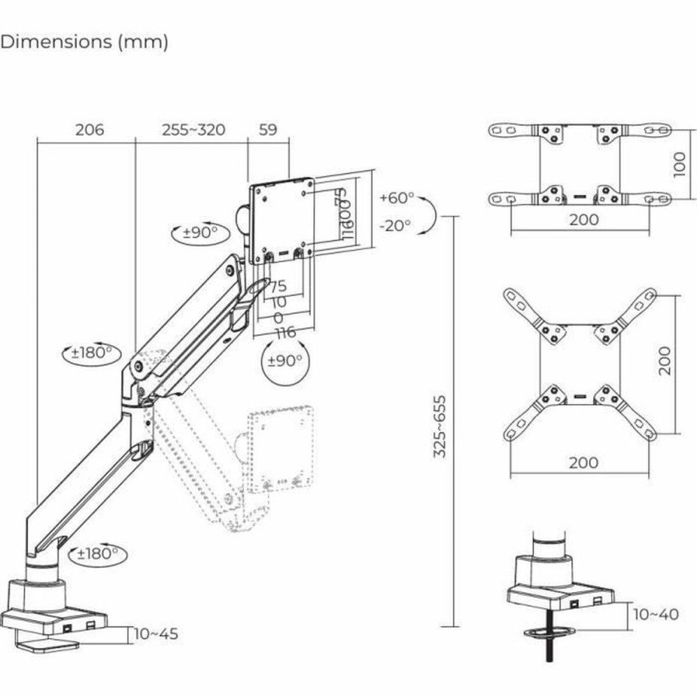 Screen Table Support Oplite MT57