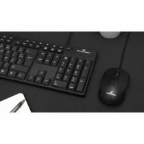 Tastatur mit Maus Bluestork MEDIA OFFICE Schwarz AZERTY