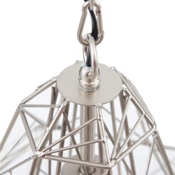 Deckenlampe 30 x 30 x 36 cm Metall Silber