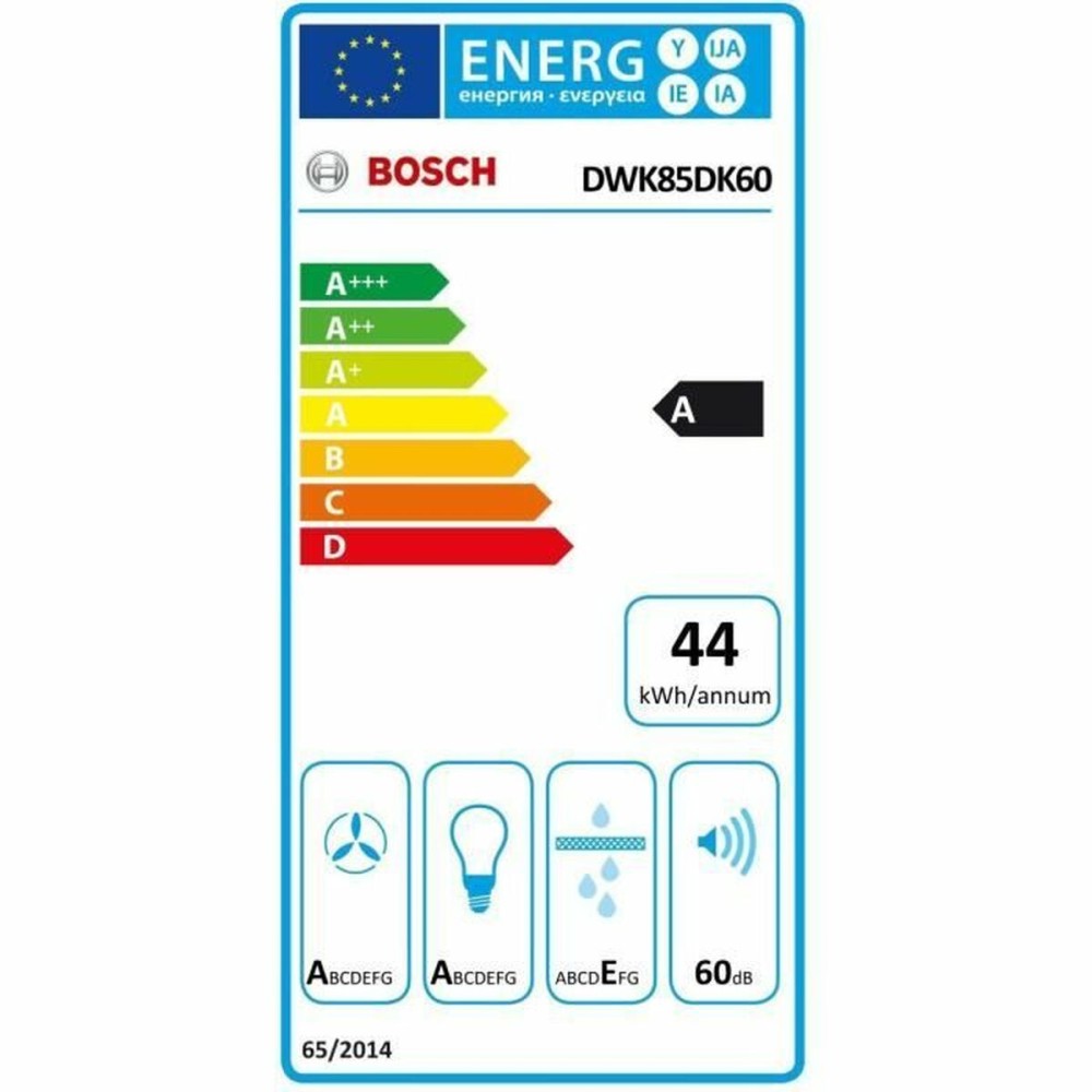 Konventioneller Rauchfang BOSCH DWK85DK60 Schwarz