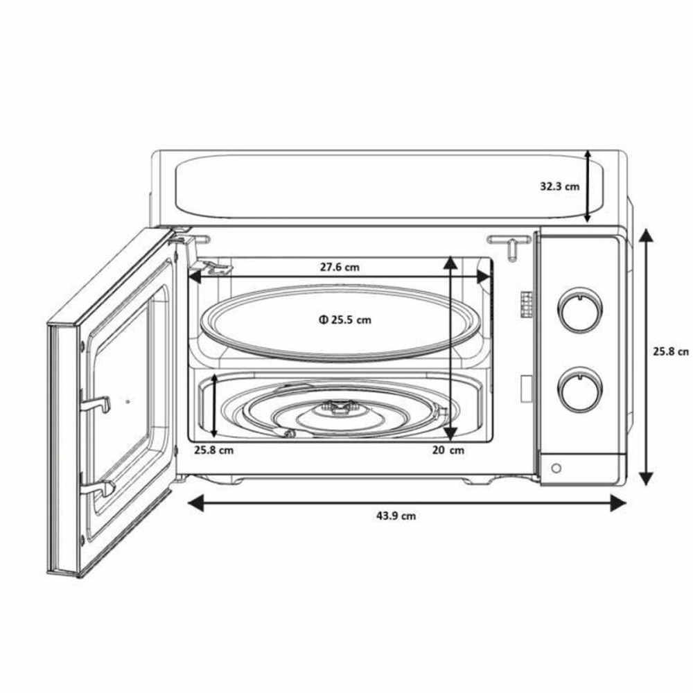 Micro-ondes Oceanic OCEAMO20W12 Blanc 20 L