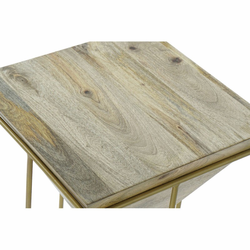 Side table DKD Home Decor Metal Mango wood (40 x 40 x 45 cm)