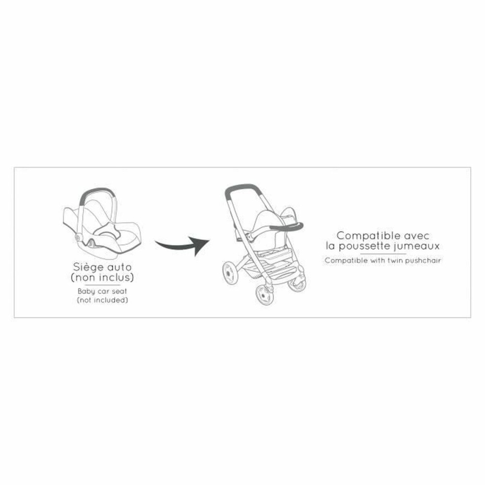 Poussette pour poupées Smoby Maxi-Cosi Twin 64 cm