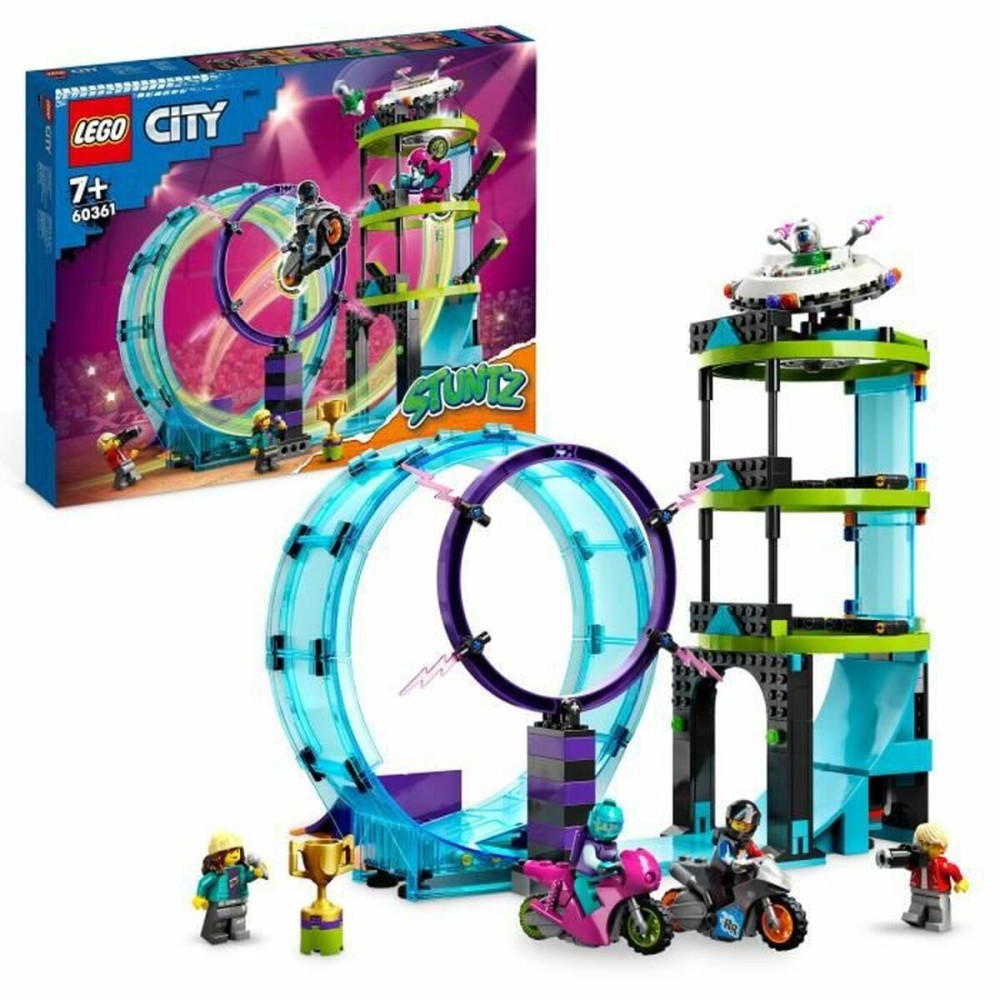 Set de construction Lego City Stuntz 60361 The ultimate challenge for cascadon bikers 385 Pièces