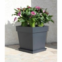 Blumentopf EDA Grau Polypropylen Kunststoff 39 cm 39 x 39 x 39 cm