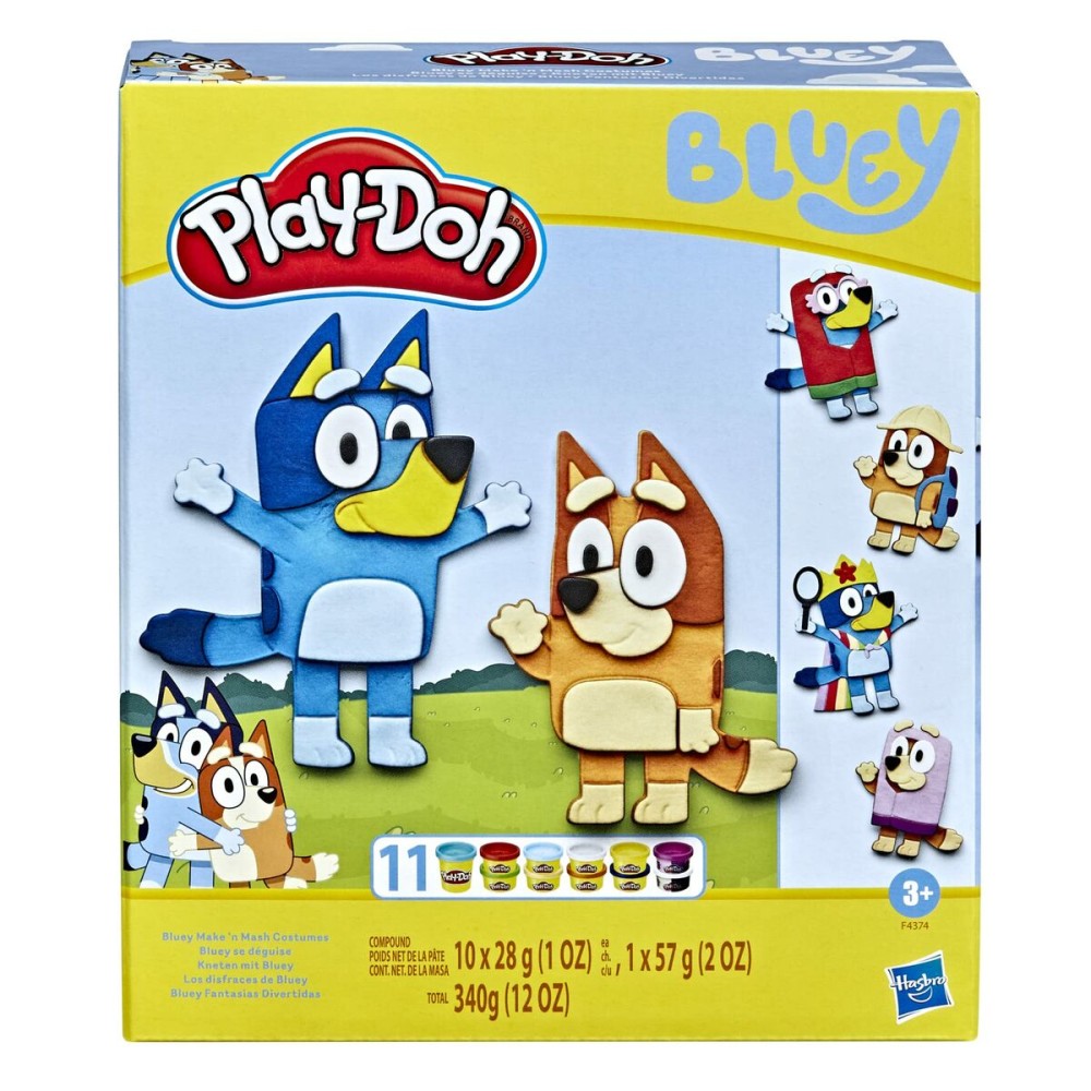 Pâte à modeler en argile Hasbro Bluey 11 couleurs Multicouleur