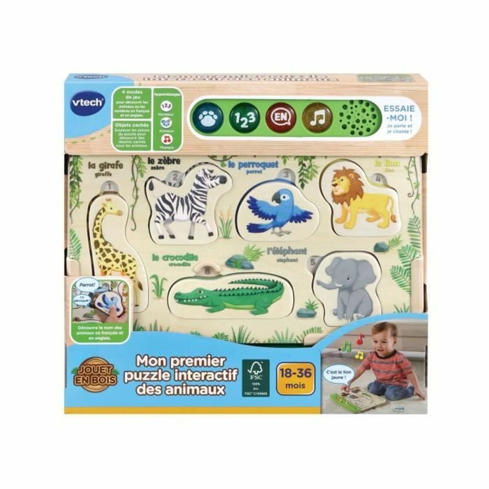 Child's Wooden Puzzle Vtech Baby Puzzle Wood animals