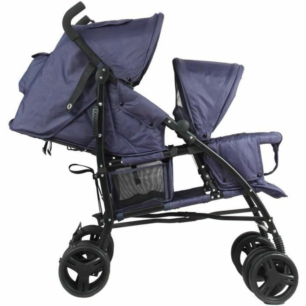 Kinderwagen Bambisol Double Cane Marineblau