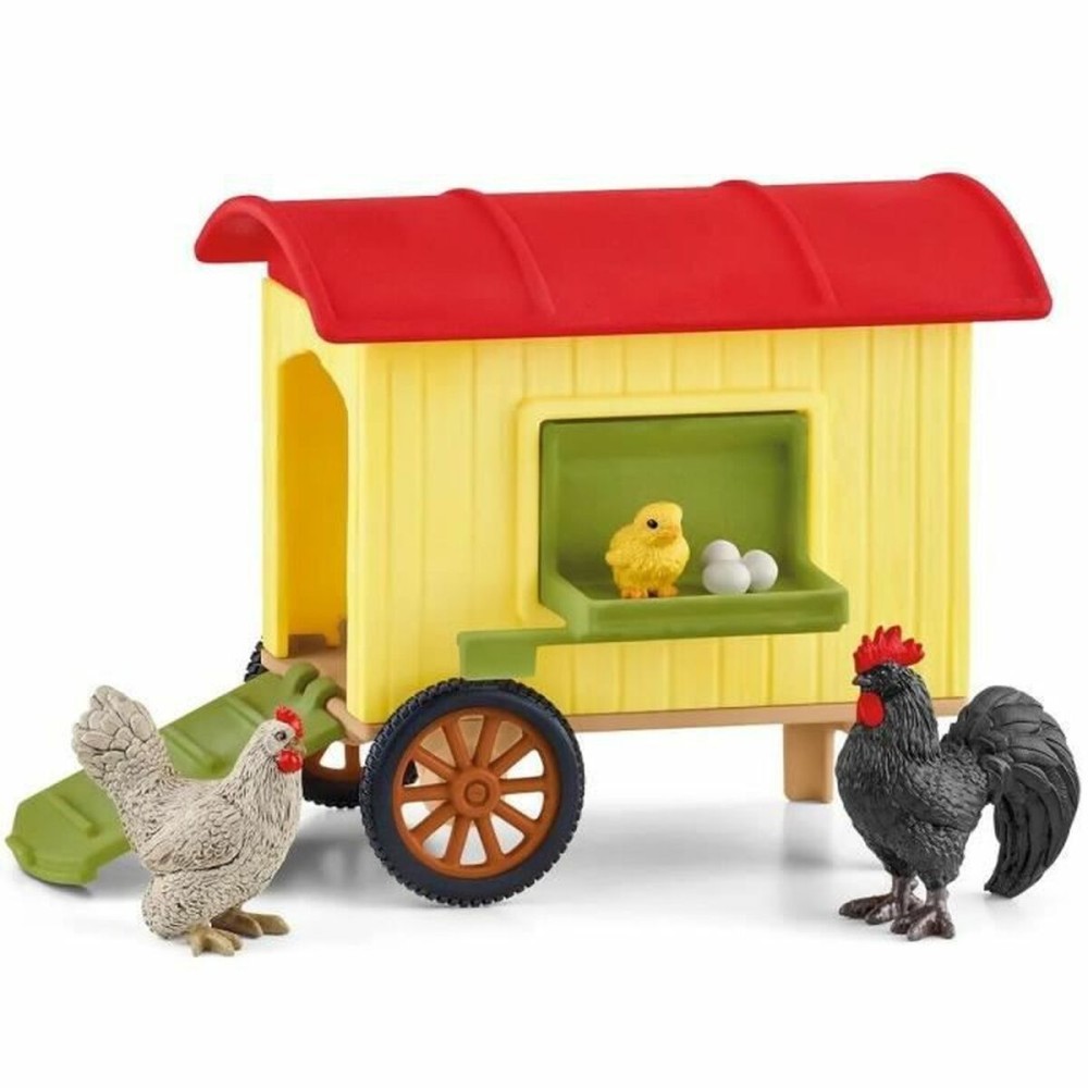 Ensemble de jouets Schleich Mobile Chicken Coop Plastique