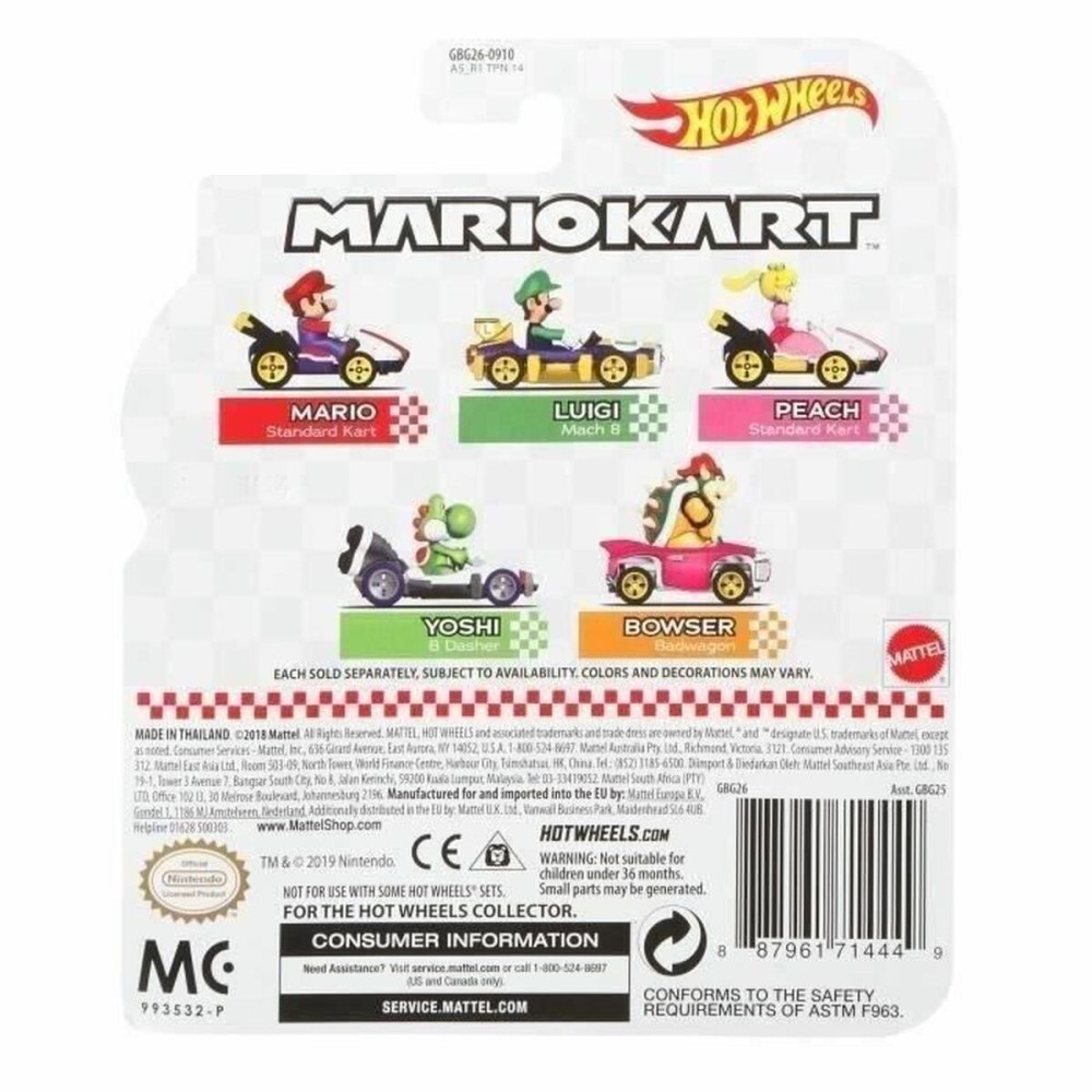 Petite voiture-jouet Hot Wheels Mario Kart 1:64