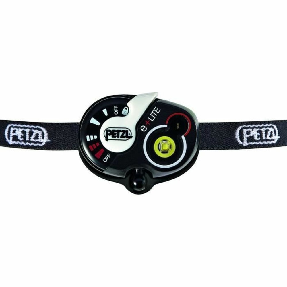 LED-Kopf-Taschenlampe Petzl E02 Schwarz Schwarz/Weiß (1 Stück)