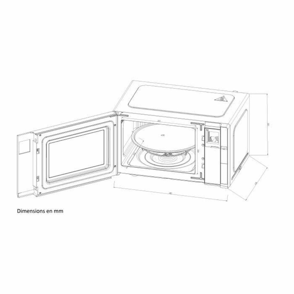 Micro-ondes Continental Edison CEMO23BG Noir noir 1280 W 23 L