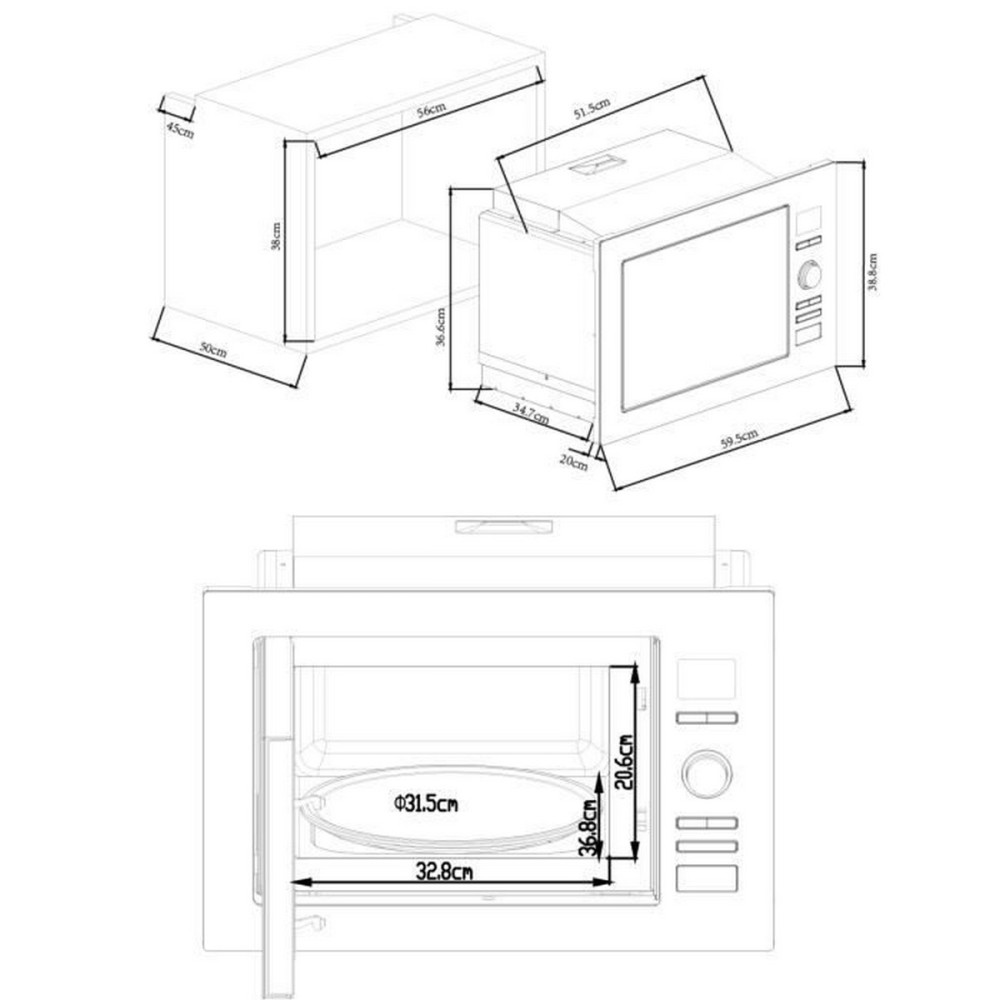 Microwave with Grill Continental Edison CEMO25GINE 25 L 900 W