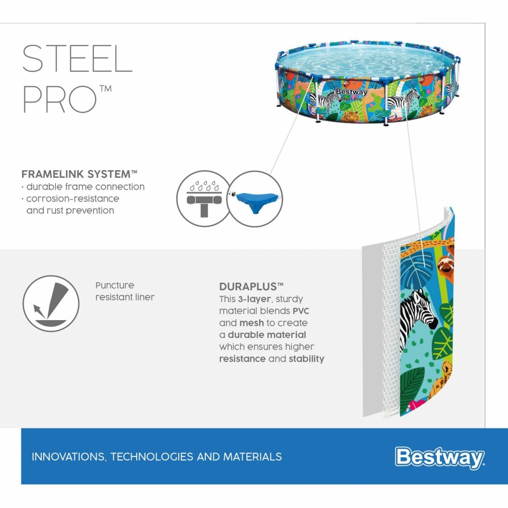 Schwimmbad Abnehmbar Bestway Steel Pro 305 x 66 cm