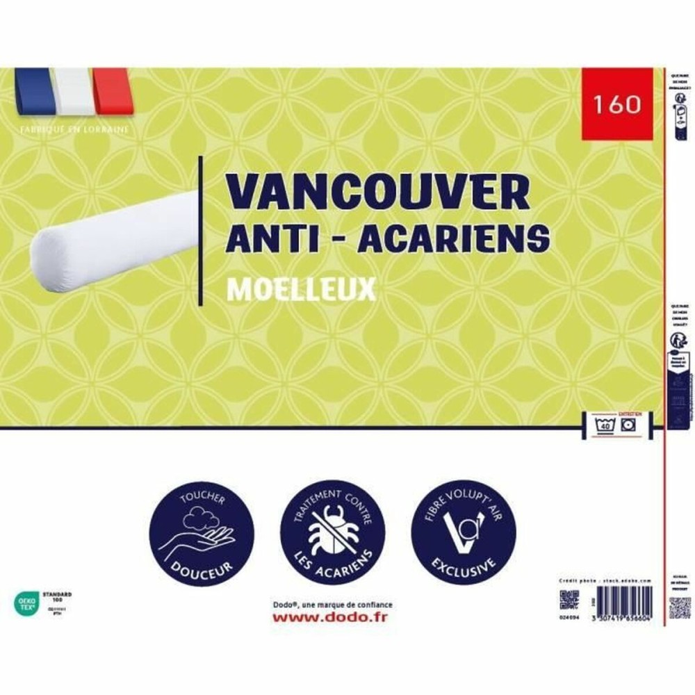 Pillow DODO Vancouver White 160 cm Anti-dust mite