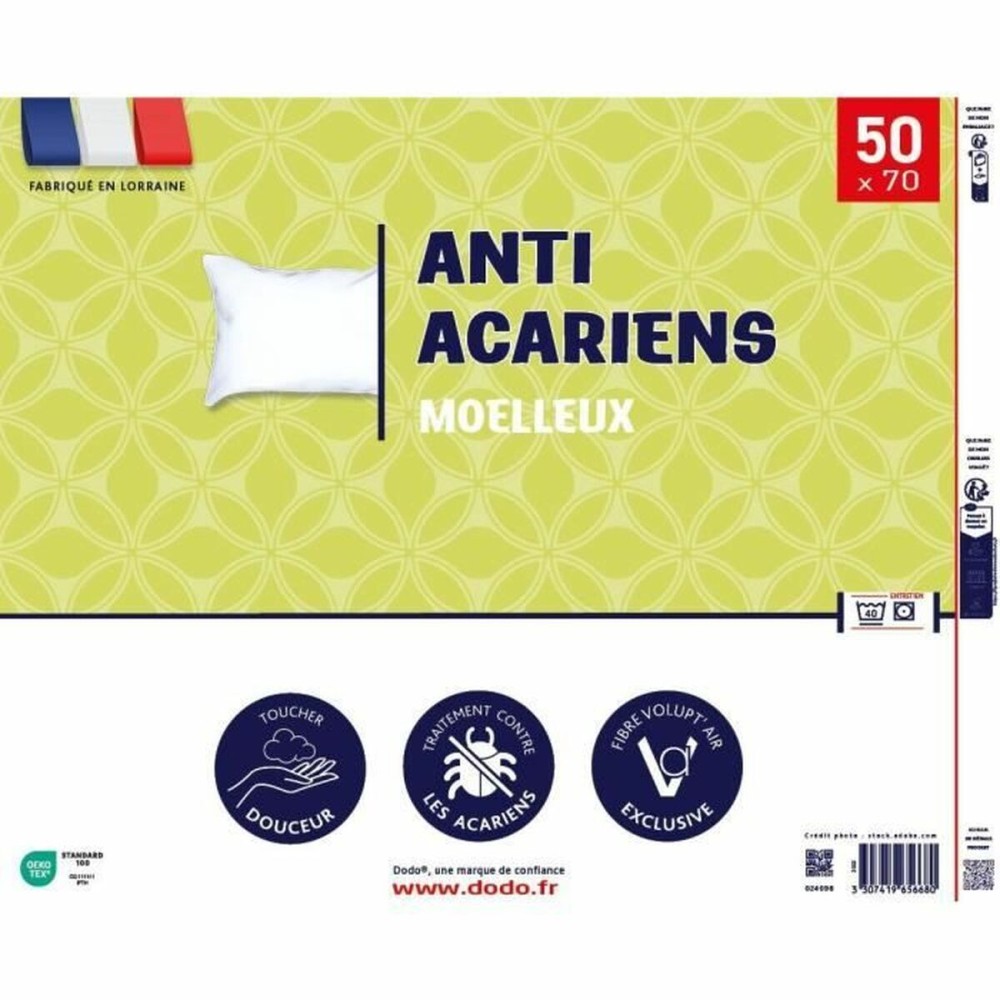 Oreiller DODO Blanc 50 x 70 cm Anti-acariens