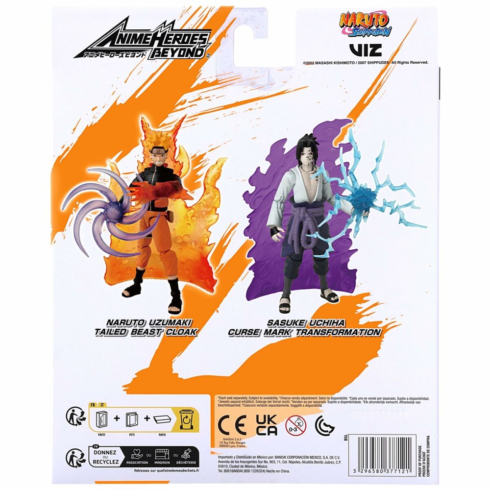 Action Figure Naruto Shippuden Bandai Anime Heroes Beyond: Sasuke Uchiha 17 cm