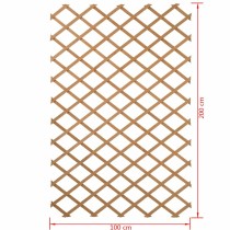 Lattice Nature Wood Natural 1 x 2 m