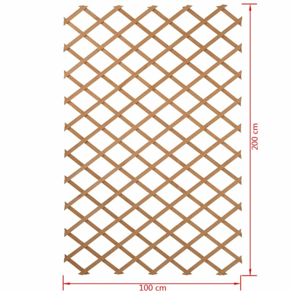 Lattice Nature Wood Natural 1 x 2 m