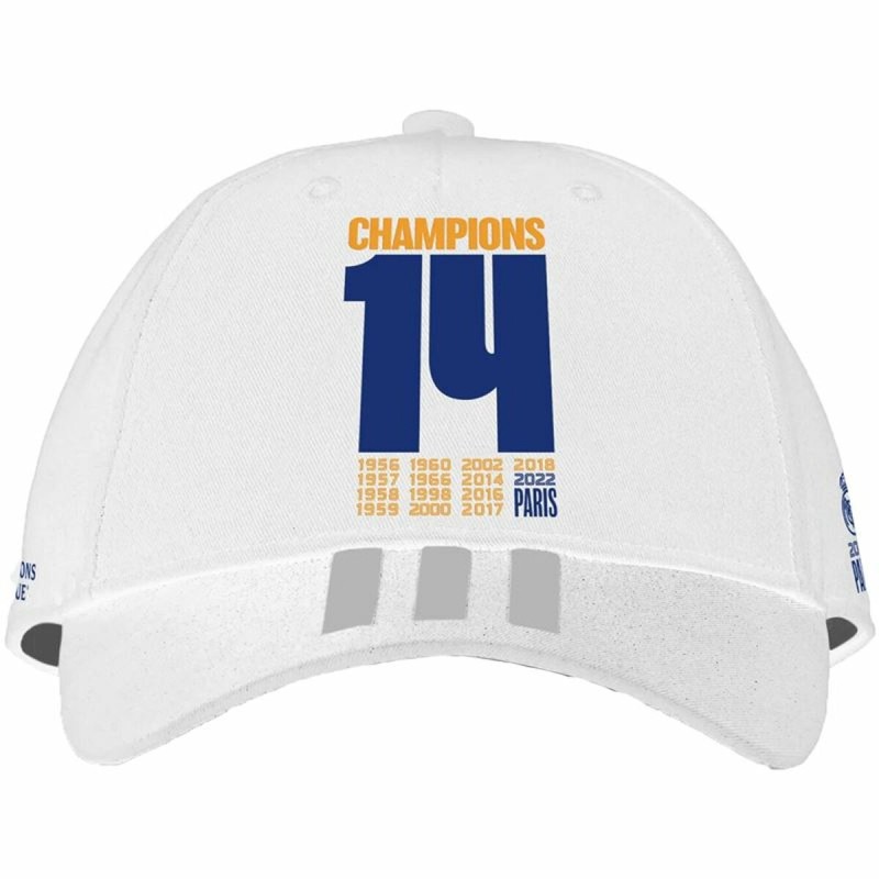 Sports Cap Adidas Real Madrid UCL Champions White (One size)