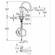 Mitigeur Grohe Laiton Forme en C