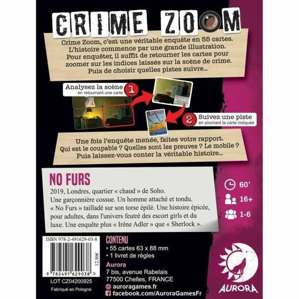 Tischspiel Asmodee Crime Zoom : No Furs (FR)