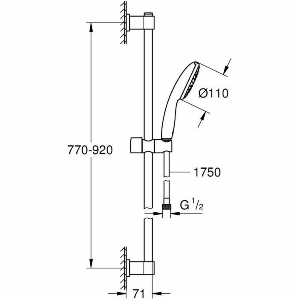 Dusche Säule Grohe Vitalio Start 110 Kunststoff