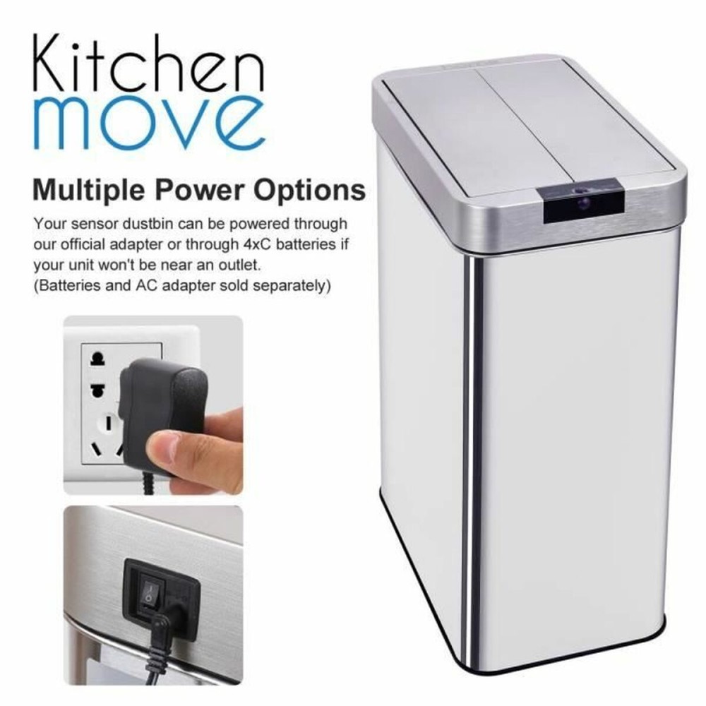 Waste bin Kitchen Move Grey 60 L