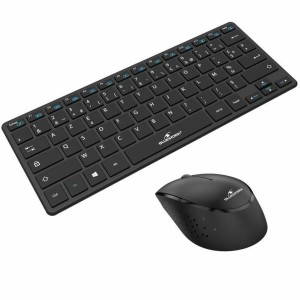 Keyboard and Mouse Bluestork Sans fil Ultra compact Black