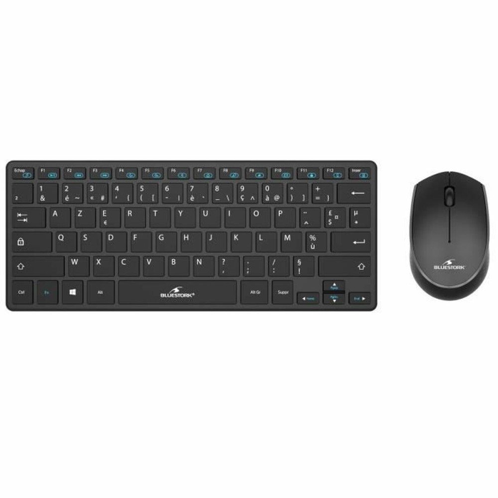 Keyboard and Mouse Bluestork Sans fil Ultra compact Black