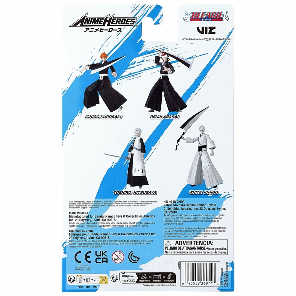 Jointed Figure Bandai Anime Heroes: Bleach - White Kurosaki Ichigo 17 cm