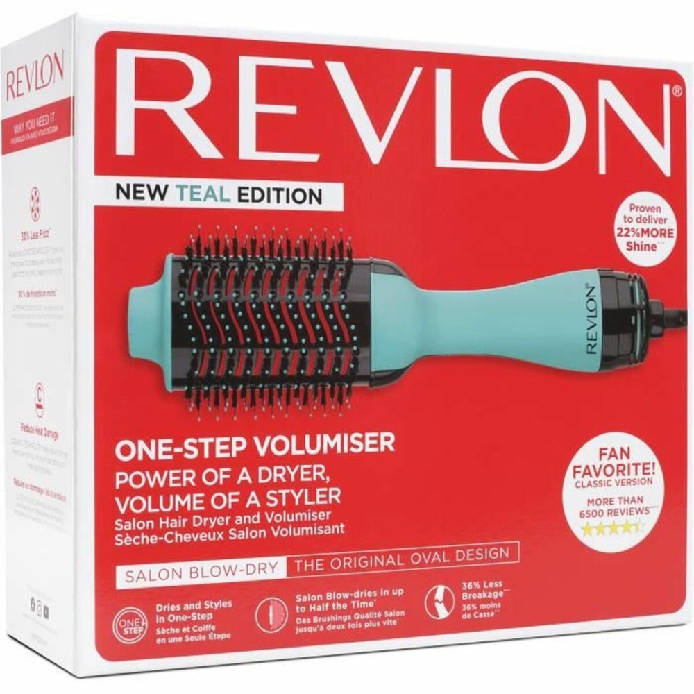 Brosse à coiffer Revlon RVDR5222TE Bleu Revêtement céramique (1 Unité)