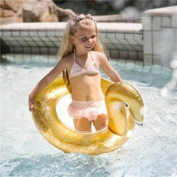 Inflatable Pool Float Swim Essentials Swan Glitter