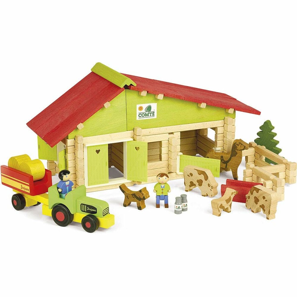 Figurines d’action Jeujura Wooden Farm 140 Pièces Playset