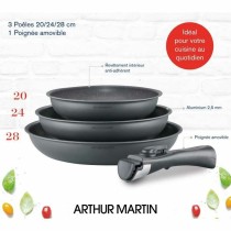 Cookware Arthur Martin AM521 Grey 4 Pieces