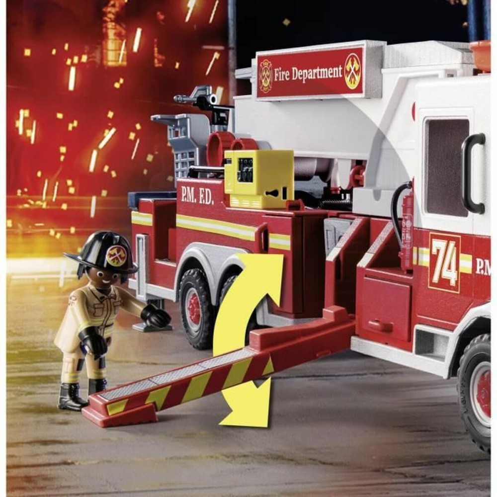 Vehicle Playset   Playmobil Fire Truck with Ladder 70935         113 Pieces  