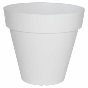 Pot Riviera Blanc Plastique Carré Ø 50 cm